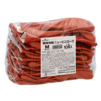 ショーワ 塩化ビニール手袋 まとめ買い 簡易包装ニュービニローブ(10双入) オレンジ Mサイズ NO610-M10P 1袋(10双)（直送品）