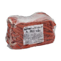 ショーワ 塩化ビニール手袋 まとめ買い 簡易包装ニュービニローブ(10双入) オレンジ Lサイズ NO610-L10P 1袋(10双)（直送品）