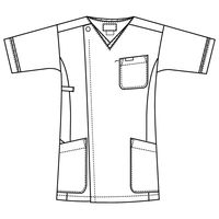 フォーク メンズジップスクラブ 1016EW-7-S 1枚　スクラブ（直送品）