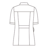 住商モンブラン ナースジャケット 半袖 白×ネイビー LL 73-1968 1枚　白衣