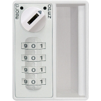 ぶんぶく　機密書類回収ボックススリムダイヤル錠仕様ホワイト　（直送品）