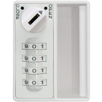 ぶんぶく　機密書類回収ボックス大ダイヤル錠仕様シルバー　（直送品）