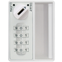 ぶんぶく　機密書類回収ボックススリムダイヤル錠仕様シルバー　（直送品）