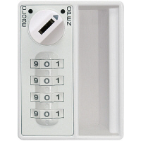 ぶんぶく　機密書類回収ボックス大ダイヤル錠仕様ホワイト　（直送品）