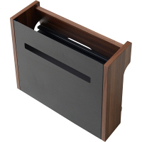 YAMAZEN（やまぜん）　配線収納BOX　ハイタイプ　ダークブラウン/ブラック　1台　（直送品）