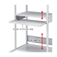 サンワサプライ　パソコンラック（キーボードスライダー付）　幅650×奥行685×高さ1150mm　RAC-EC71　1台　（直送品）