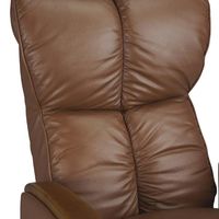 宮武製作所　肘付本革座椅子-風雅-　ブラウン　（直送品）