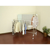 ビーワーススタイル　伸縮物干し　シルバー　1台　（直送品）