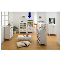 白井産業 レトロア レトロモダン風オープンラック ホワイト（直送品）