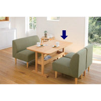 東谷（AZUMAYA）　デリカダイニングテーブル　ナチュラル　幅1300×奥行750×高さ640mm　1台　（直送品）