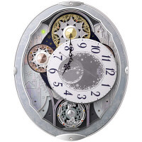 RHYTHM（リズム）スモールワールドビスト 掛け時計 [電波 ステップ チャイム] 379×85×457mm 4MN537RH04 1個（直送品）