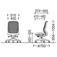 C635XR FMP3|オカムラ シルフィー ハイバック メッシュ 黒ボディ 黒脚 肘無し ミディアムブルー 1脚（直送品）