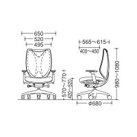 C853BR FSZ3 |オカムラ サブリナ スタンダード 可動肘 ハイバック ブラックボディ ライトグレー 1脚（直送品）