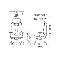 C855BR FSY3 |オカムラ サブリナ スタンダード 可動肘 エクストラハイバック ブラックボディ ミディアムブルー 1脚（直送品）