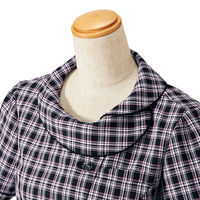 フォーク オーバーブラウス ピンク×ブラック 13号 FB71205-3-13 1着