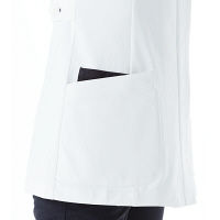 KAZEN ワンピース半袖 （ナースワンピース） 医療白衣 ホワイト×ネイビー L 049-28（直送品）