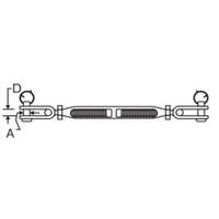 エスコ 16.0mm ターンバックル(ステンレス製/トグル&トグル) EA638SG-116 1個（直送品）