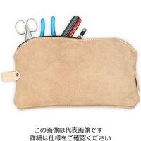 エスコ 250x150mm 多目的バッグ(スエード革) EA925C-10A 1セット(3個)（直送品）