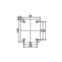 エスコ 60mm キャスター(固定金具・ボールベアリング) EA986HT-71 1個（直送品）