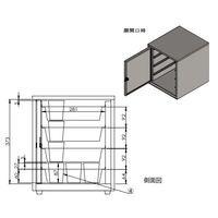 アズワン ステンレストレーラック 鍵付扉タイプ STR-KD 1台 2-821-02（直送品）