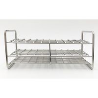 サンポー ステンレス試験管立 配列:5×10 サイズ:□14mm 12ー50L 1台 2-9502-06（直送品）