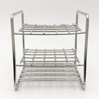 サンポー ステンレス試験管立 配列:5×5 サイズ:□15mm 13ー25H 1台 2-9502-09（直送品）