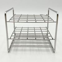 サンポー ステンレス試験管立 配列:5×5 サイズ:□20mm 18ー25H 1台 2-9502-33（直送品）