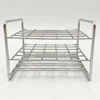 サンポー ステンレス試験管立 配列:5×5 サイズ:□20mm 18ー25L 1台 2-9502-34（直送品）