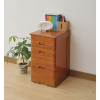 YAMAZEN　ミニチェスト　4段　幅300×奥行350×高さ545mm　オークブラウン　（直送品）