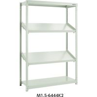 TRUSCO スチールラック M1.5型M2型棚兼用傾斜棚セット W900XD450 前当り付 M2-KT34S 1セット(1台)（直送品）