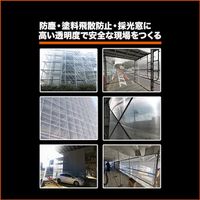 トラスコ中山 TRUSCO ライトクリアメッシュシート 幅1.8mX長さ3.4m クリア LCM-1834-TM 1枚 489-6777（直送品）