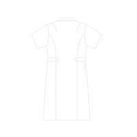 住商モンブラン ナースワンピース（半袖） 医療白衣 コーラル/白 LL 73-1978（直送品）