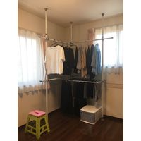 イー・エム・エー 突っ張り棒ハンガー ダブルサイズ スラックスハンガー付 SR-TH02SL 1個