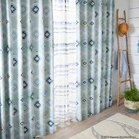 スミノエ PEANUTS セミオーダー カーテン コーストライフ 1900×1250mm ブルー 1セット(2枚入)（直送品）