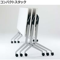 【組立設置込】コクヨ 会議用フラップテーブル リーフライン 幕板・棚付 幅1800×奥行450mm KT-PS1200MT1N3 1台（直送品）