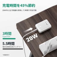 <モバイルバッテリー/ZENDURE>SuperMini ホワイト 10000mAh USB-PD20W充電対応 ZDSM10PD-W 1個