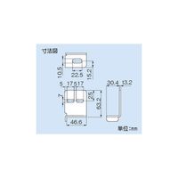 因幡電機産業 ベース金具(上付けタイプ) TKーU00Z 1セット(10個)（直送品）