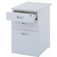 【車上渡し】アール・エフ・ヤマカワ ノルム 脇机 幅420×奥行600×高さ700mm ホワイト 1台（直送品）