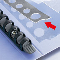 リヒトラブ クリヤーポケット 1組=10枚入 中台紙付 A5S 20穴 藍 N-2010 1組