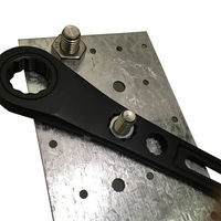 【手工具】フジ矢 ギア付モンキーレンチ（黒金） FGL-38-BG 1丁