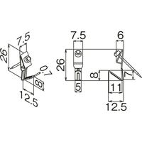 オリジン フック ステンレスフック シングル 石膏ボード用 木壁 両用 ピンタイプ 2個入り 263107 1個
