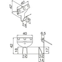 オリジン フック ステンレスXフック トリプル 石膏ボード用 木壁 両用 ピンタイプ 263109 1個