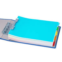 アスクル カラーインデックス A4ヨコ インデックスシート 2穴 5山 PP製 1組  オリジナル（わけあり品）