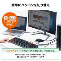 サンワサプライ ダイレクト:キーボード・マウス用パソコン切替器(2:1) 400-SW032 1個（直送品）