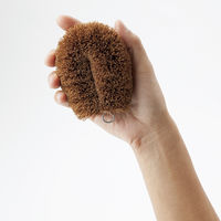 元祖 亀の子束子 1号（小）手に握りやすいサイズ 天然素材 高品質たわし パッケージ入 タワシ 1個 亀の子束子西尾商店