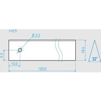 貝印 機械用刃物(ベーシック) 0.5×18.4×120L 32° 50枚セット 750BH2069 1箱(50枚) 65-0508-83（直送品）