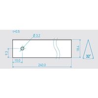貝印 機械用刃物(ベーシック) 0.5×18.4×240L 32° 50枚セット 750BH2077 1箱(50枚) 65-0508-91（直送品）