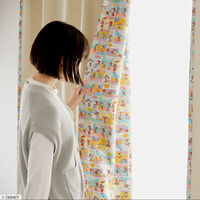 スミノエ DISNEY セミオーダー カーテン ミッキー レトロコミック 2800×2000mm アイボリー １セット(2枚入)（直送品）