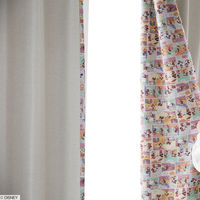 スミノエ DISNEY セミオーダー カーテン ミッキー レトロコミック 1000×1900mm ライトベージュ １セット(2枚入)（直送品）