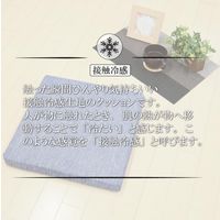 1枚 接触冷感 ヘタラーズ ネイビー 約40×40×4cm 低反発 ひんやり クール 座布団 クッション シートクッション 冷たい 硬め（直送品）